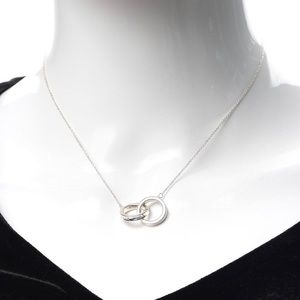 TIFFANY Silver 1837 Interlocking Circles Necklace